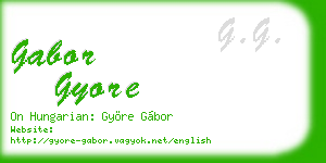gabor gyore business card