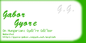 gabor gyore business card